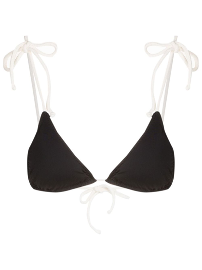 Clube Bossa Two-tone Bikini Top In Black