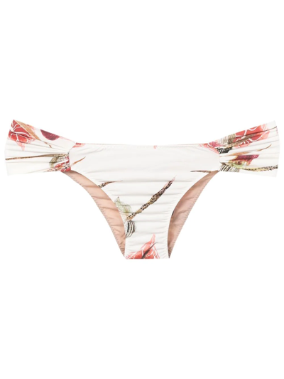 Clube Bossa Percy Floral-print Bikini Bottoms In Neutrals