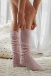 Hansel From Basel Pointelle Knee-high Socks In Pink
