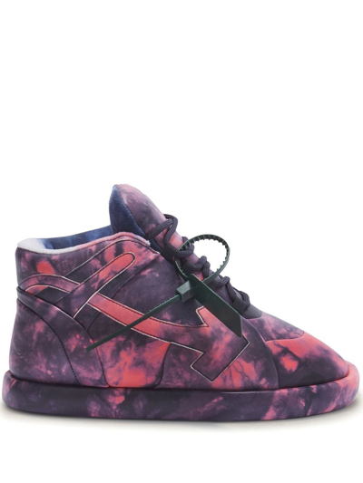 Off-white Bump Tie Dye-print Sneakers In Purple