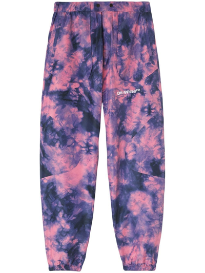 Off-white Tie-dye Logo Ski Trousers In Multicolor