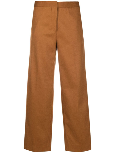 There Was One Straight-leg Trousers In Brown