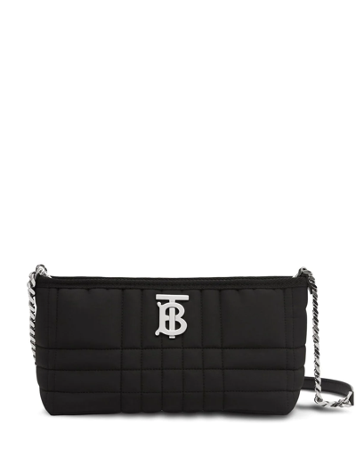 Burberry Small Lola Quilted Crossbody Bag In Black