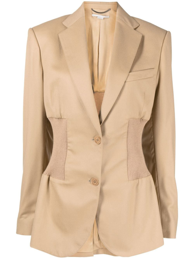 Stella Mccartney Banded Single-breasted Blazer In Braun