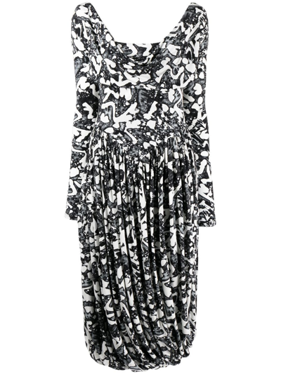 Stella Mccartney Graphic-print Jersey Dress In Schwarz