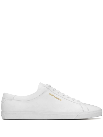 Saint Laurent Andy Low Top Sl Sneakers In White
