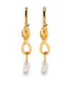 Missoma Pearl Drop Earrings In Gold
