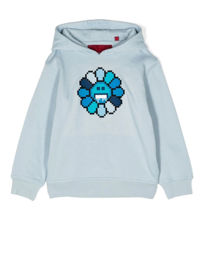 Mostly Heard Rarely Seen 8-bit Kids' Mini Ice Cold Flower Hoodie In Blau