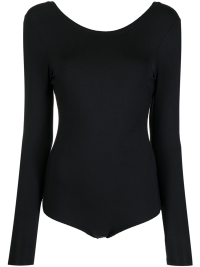 Spanx Suit Yourself Long-sleeved Body In Schwarz