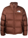 The North Face 1996 Retro Nuptse Quilted Shell Hooded Down Jacket In Brown
