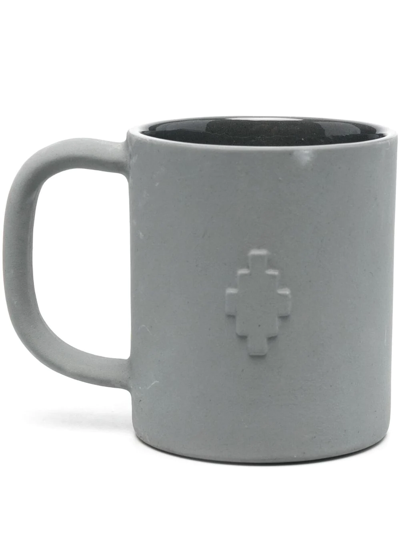 Marcelo Burlon County Of Milan Cross-detail Porcelain Mug In Grey