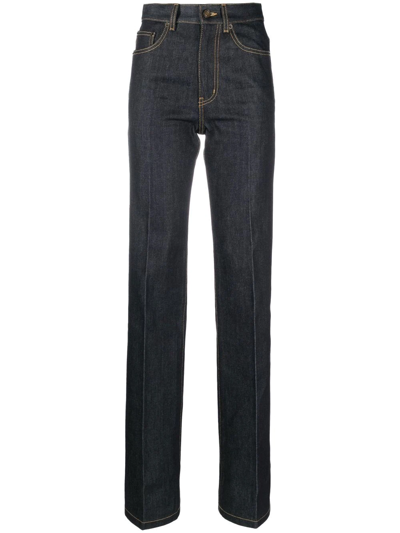 Saint Laurent Straight-leg Jeans In Blau