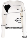 SONIA RYKIEL LIPS CONTRASTING-STITCH DETAIL JUMPER