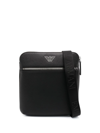 EMPORIO ARMANI SMALL FAUX-LEATHER MESSENGER BAG