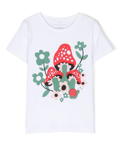 Stella Mccartney Kids' Graphic-print T-shirt In Weiss