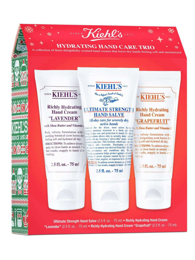 Kiehl's Since 1851 Women's Hydrating Hand Care 3-piece Hand Cream & Salve Set