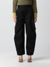 Bottega Veneta Belted Wool-blend Wide-leg Cargo Pants In Black