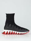 Christian Louboutin Sharky Pull-on Sock Sneakers In Black