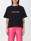 Rotate Birger Christensen Aster Organic Cotton T-shirt In Black