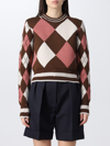Golden Goose Intarsia-knit Long-sleeve Jumper In Brown