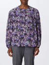 Isabel Marant Woman Brunille Blouse In Purple Floral Silk In Violet