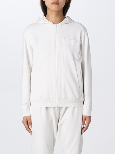Brunello Cucinelli Basic Hoodie In Ice