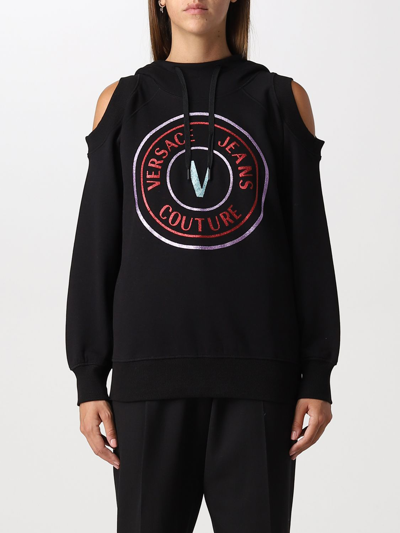 Versace Jeans Couture Versace Jeans Womens Black Cotton Sweatshirt In Nero