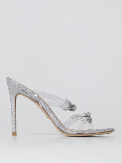 Stuart Weitzman Bow Detailed Heeled Sandals In Grey