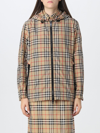 Burberry Everton Vintage Check Hooded Jacket In Beige