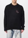 Palm Angels Palm-motif Crew-neck Jumper In Black