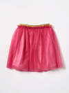 Off-white Logo Tulle Skirt In Fuchsia