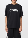 Heron Preston Black Cotton Rugular T-shirt With Ctnmb Print In Black