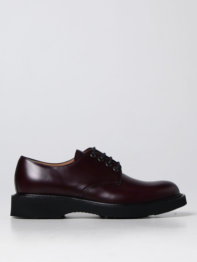 Church's Haverhill Brushed Leather Lace-up Shoes In Burgundy