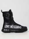 LOVE MOSCHINO FLAT ANKLE BOOTS LOVE MOSCHINO WOMAN COLOR BLACK,D38920002