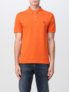 Polo Ralph Lauren Slim-fit Pique Polo Shirt In Orange