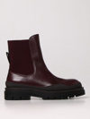 See By Chloé Flat Ankle Boots  Women In Burgundy