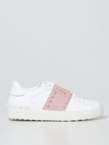 Valentino Garavani Rockstud Untitled Leather Sneakers In White