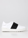 Valentino Rockstud Untitled Leather Sneakers In Black
