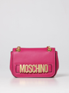 Moschino Couture Leather Bag In Fuchsia