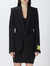 Off-white Twisted Blazer Wool Blend Jacket In Black