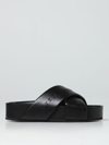 Stella Mccartney Logo-strap Flatform Sandals In Black