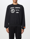 Heron Preston Medieval Heron Oversize Crewneck Sweatshirt In Black