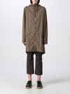 Rains Waterproof Long Rain Jacket In Forest Green