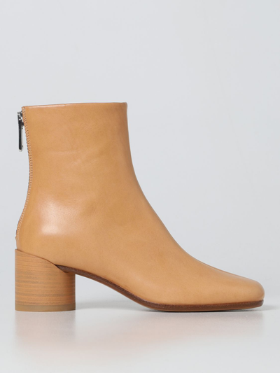 Mm6 Maison Margiela Ankle Boot In Leather Color Leather In Brown