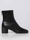 Mm6 Maison Margiela Flat Ankle Boots  Woman In Black