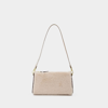 Manu Atelier Mini Prism Bag Aus Elfenbeinfarben Leder In Beige