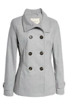 Thread & Supply Double Breasted Peacoat In Grey