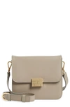 Frame Le Signature Mini Leather Crossbody Bag In Taupe