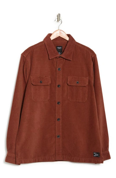 Union Corduroy Shirt Jacket In Henna