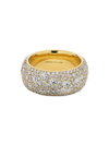 IPPOLITA WOMEN'S STARDUST 18K GOLD & DIAMOND ORGANIC FULL PAVÉ WIDE BAND RING